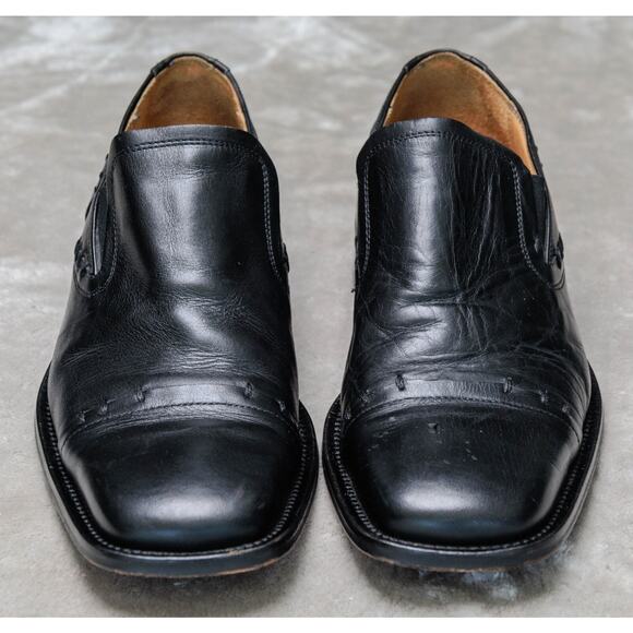 Kenneth Cole New York Black Leather Slip On Square Toe Loafers Mens Size 10 main image 15